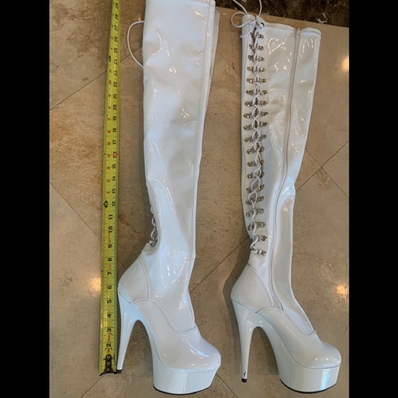 pleaser shoes thigh high boots